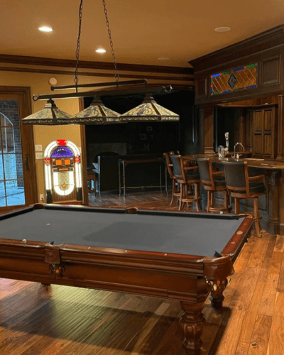 pool table in knoxville home