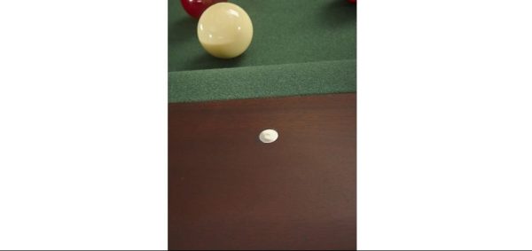closeup of Brunswick Henderson pool table